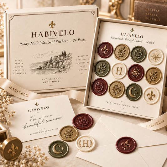 HABIVELO Ready-Made Wax Seal Stickers – 24 Pack for Invitations & Gifts